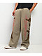 Vitriol Void Shroud Beige Fleece Sweatpants - Thumbnail image 1 of 6