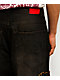 Vitriol Void Singe Brown Wash Ultra Wide Leg Jeans - Thumbnail image 4 of 6