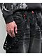 Vitriol Void Strap Black Wash Ultra Wide Cargo Jeans - Thumbnail image 3 of 9