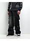 Vitriol Void Strap Black Wash Ultra Wide Cargo Jeans - Thumbnail image 1 of 9