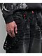 Vitriol Void Ultra Wide Strap Cargo Black Denim Jeans - Thumbnail image 4 of 7