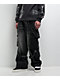 Vitriol Void Ultra Wide Strap Cargo Black Denim Jeans - Thumbnail image 1 of 7