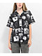 Vitriol Ziggy Black & White Short Sleeve Button Up Shirt - Thumbnail image 1 of 4