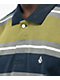 Volcom Halsey Green, Blue & Grey Striped Long Sleeve Polo Shirt