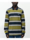 Volcom Halsey Green, Blue & Grey Striped Long Sleeve Polo Shirt