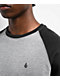 Volcom Homak Grey Raglan Crewneck Sweatshirt - Thumbnail image 3 of 3