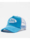 Von Dutch Blue & White Velvet Trucker Hat - Thumbnail image 1 of 2