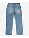 Von Dutch Blue Wash Low Rise Straight Leg Jeans - Thumbnail image 2 of 2