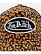 Von Dutch Cheetah Orange & Black Velvet Trucker Hat - Thumbnail image 3 of 4