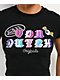 Von Dutch Chenille Black Crop T-Shirt - Thumbnail image 3 of 4