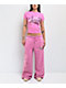 Von Dutch Cyclamen Pink Wash Crop Zip Hoodie - Thumbnail image 8 of 8