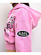 Von Dutch Cyclamen Pink Wash Crop Zip Hoodie - Thumbnail image 5 of 8