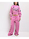 Von Dutch Cyclamen Pink Wash Crop Zip Hoodie - Thumbnail image 7 of 8