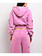Von Dutch Cyclamen Pink Wash Crop Zip Hoodie - Thumbnail image 2 of 8