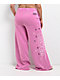 Von Dutch Cyclamen Pink Wash Wide Leg Sweatpants - Thumbnail image 5 of 11