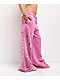 Von Dutch Cyclamen Pink Wash Wide Leg Sweatpants - Thumbnail image 5 of 9