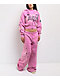 Von Dutch Cyclamen Pink Wash Wide Leg Sweatpants - Thumbnail image 6 of 9