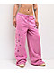 Von Dutch Cyclamen Pink Wash Wide Leg Sweatpants - Thumbnail image 9 of 9