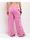 Von Dutch Cyclamen Pink Wash Wide Leg Sweatpants - Thumbnail image 2 of 9