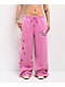 Von Dutch Cyclamen Pink Wash Wide Leg Sweatpants - Thumbnail image 1 of 9