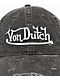 Von Dutch Cycled Washed Black Strapback Hat - Thumbnail image 3 of 4