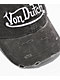 Von Dutch Cycled Washed Black Strapback Hat - Thumbnail image 4 of 4