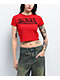 Von Dutch Flocked Logo Salsa Crop T-Shirt - Thumbnail image 2 of 3
