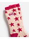Von Dutch Fuzzy Stars Natural & Pink Crew Socks - Thumbnail image 2 of 2