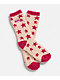 Von Dutch Fuzzy Stars Natural & Pink Crew Socks - Thumbnail image 1 of 2