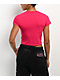 Von Dutch Hot Pink Crop T-Shirt - Thumbnail image 2 of 3