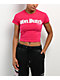 Von Dutch Hot Pink Crop T-Shirt - Thumbnail image 1 of 3