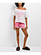 Von Dutch Off Shoulder Pink & White Lounge Set - Thumbnail image 1 of 5
