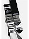 Von Dutch Oval Stripe 3 Pack White, Grey & Black Crew Socks - Thumbnail image 2 of 2