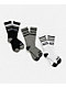 Von Dutch Oval Stripe 3 Pack White, Grey & Black Crew Socks - Thumbnail image 1 of 2