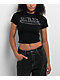 Von Dutch Rhinestone Black Crop T-Shirt - Thumbnail image 1 of 3