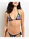 Von Dutch Rhinestone Camo Triangle Bikini Top - Thumbnail image 1 of 5