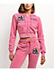 Von Dutch Rope Pink Wash Crop Zip Hoodie - Thumbnail image 1 of 9