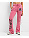 Von Dutch Rope Pink Wash Flare Sweatpants - Thumbnail image 1 of 6
