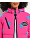 Von Dutch Star Pink & Black Crop Puffer Jacket - Thumbnail image 3 of 6
