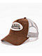 Von Dutch Suede Brown & Grey Trucker Hat - Thumbnail image 1 of 4