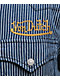 Von Dutch The Dean Navy Stripe Crop Short Sleeve Button Up Shirt - Thumbnail image 4 of 5