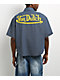 Von Dutch The Dean Navy Stripe Crop Short Sleeve Button Up Shirt - Thumbnail image 2 of 5