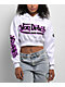 Von Dutch White & Pink Crop Hoodie - Thumbnail image 1 of 5