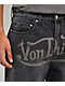 Von Dutch x Broken Promises Night Sky Rhinestone Black Wash Straight Leg Jeans  - Thumbnail image 3 of 6
