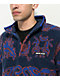 WKND Temple Fleece Navy Blue & Red Sherpa Jacket - Thumbnail image 3 of 3