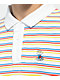 WORBLE Cloud Thing White Stripe Polo Shirt - Thumbnail image 2 of 3