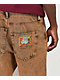 WORBLE G8tor Brown Acid Wash Denim Jeans - Thumbnail image 7 of 8
