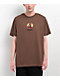WORBLE Peace and Love Brown T-Shirt - Thumbnail image 1 of 2