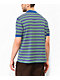 WORBLE Strikeout Blue, Red & Green Stripe Polo Shirt - Thumbnail image 2 of 3