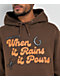 Weather Report Raining Dark Brown Hoodie - Thumbnail image 3 of 3